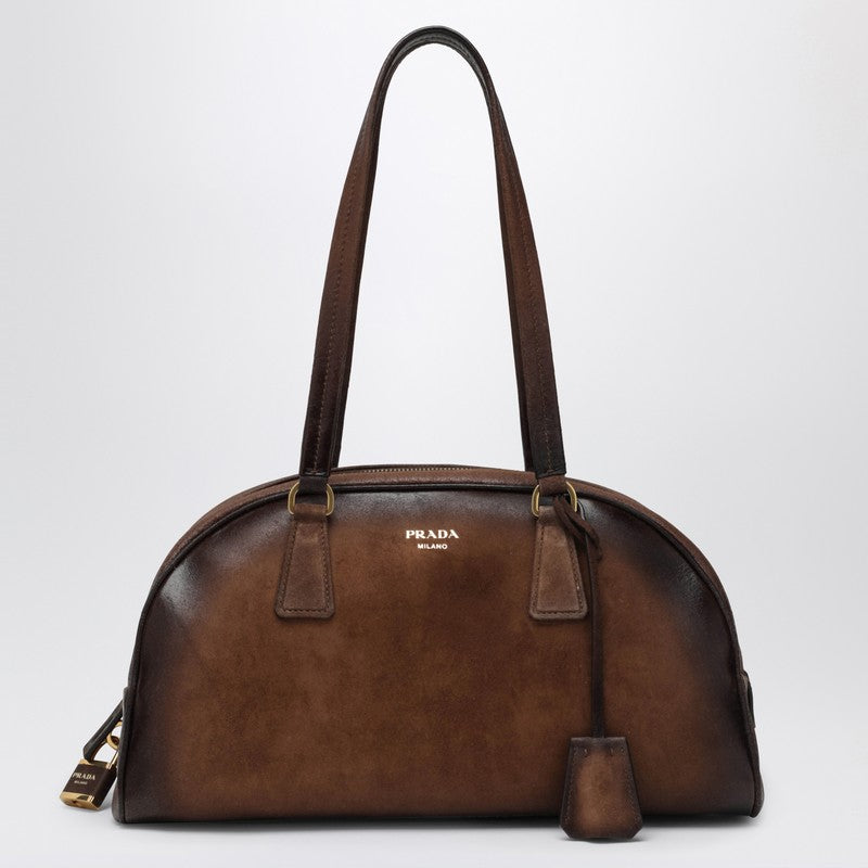 Prada Medium Cacao Prada Bowling Bag Women