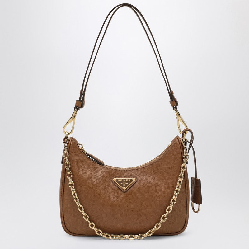 Prada Caramel Prada Re-Edition Mini Bag In Saffiano Leather Women