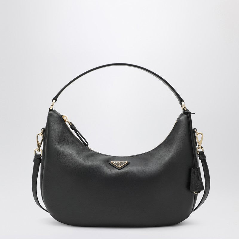 Prada Black Leather Shoulder Bag Women