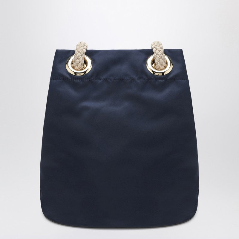 Prada Mariner Small Bucket Bag In Baltic Blue Re-Nylon Women