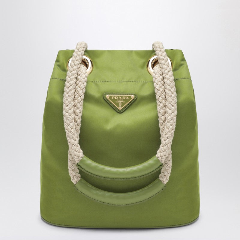Prada Mariner Small Bucket Bag In Ivy-Green Re-Nylon Women