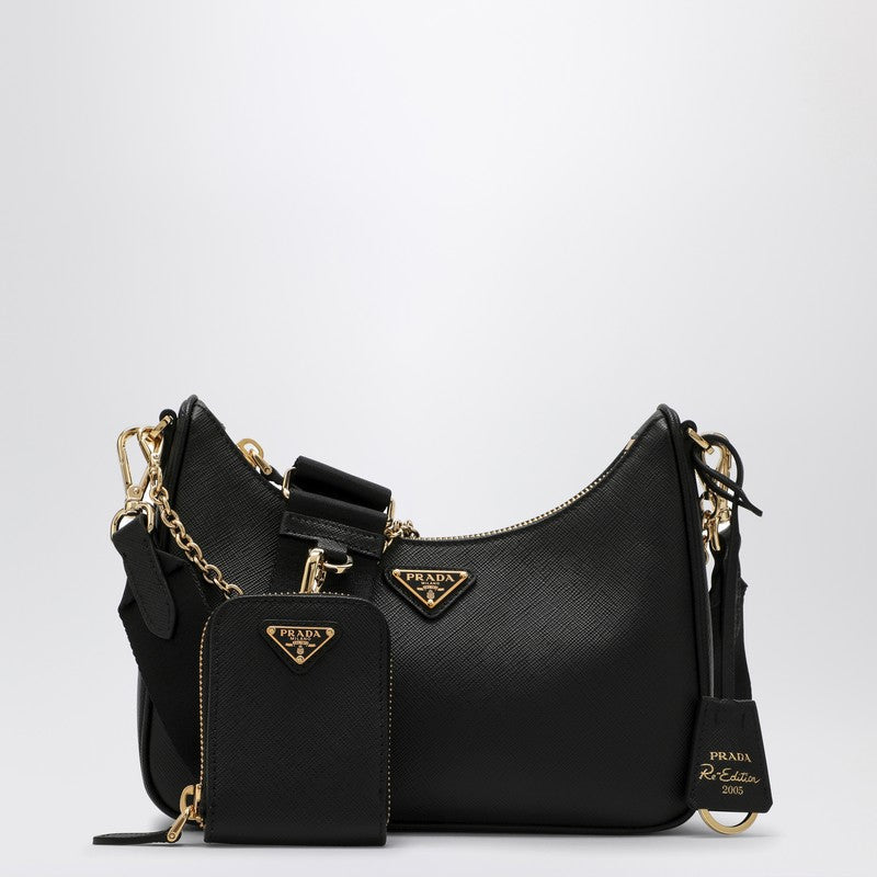 Prada Re-Edition 2005 Black Leather Bag Women