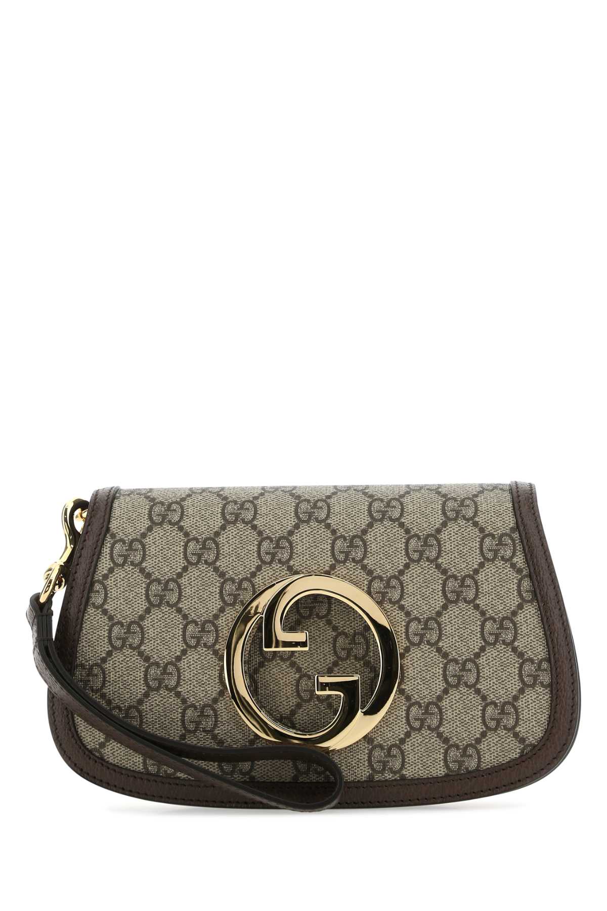 Gucci Men Gg Supreme Fabric Mini Gucci Blondie Clutch
