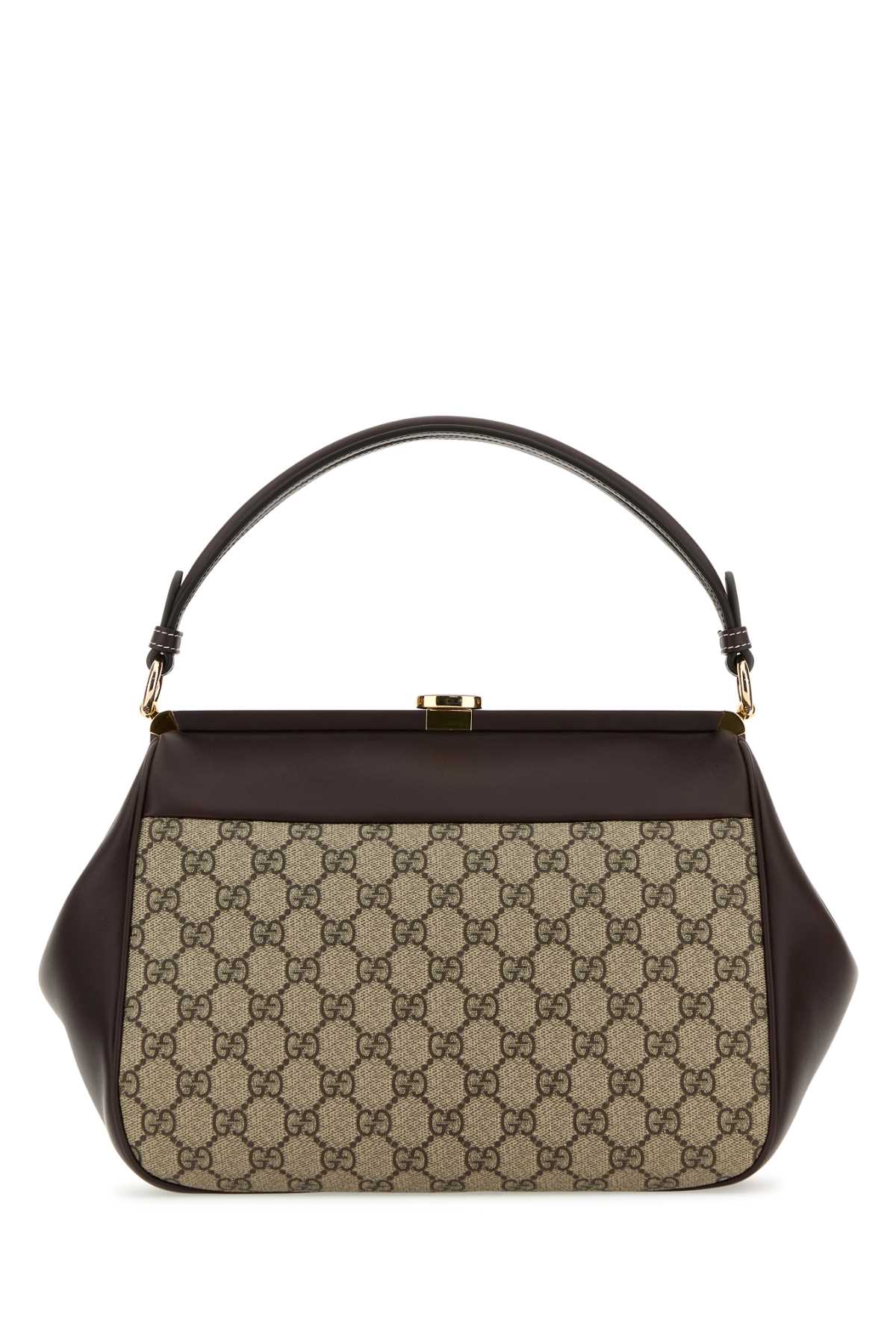 Gucci Women Gg Supreme Fabric And Leather Handbag