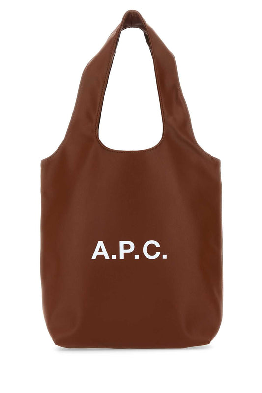 A.P.C. Women Caramel Synthetic Leather Shopping Bag