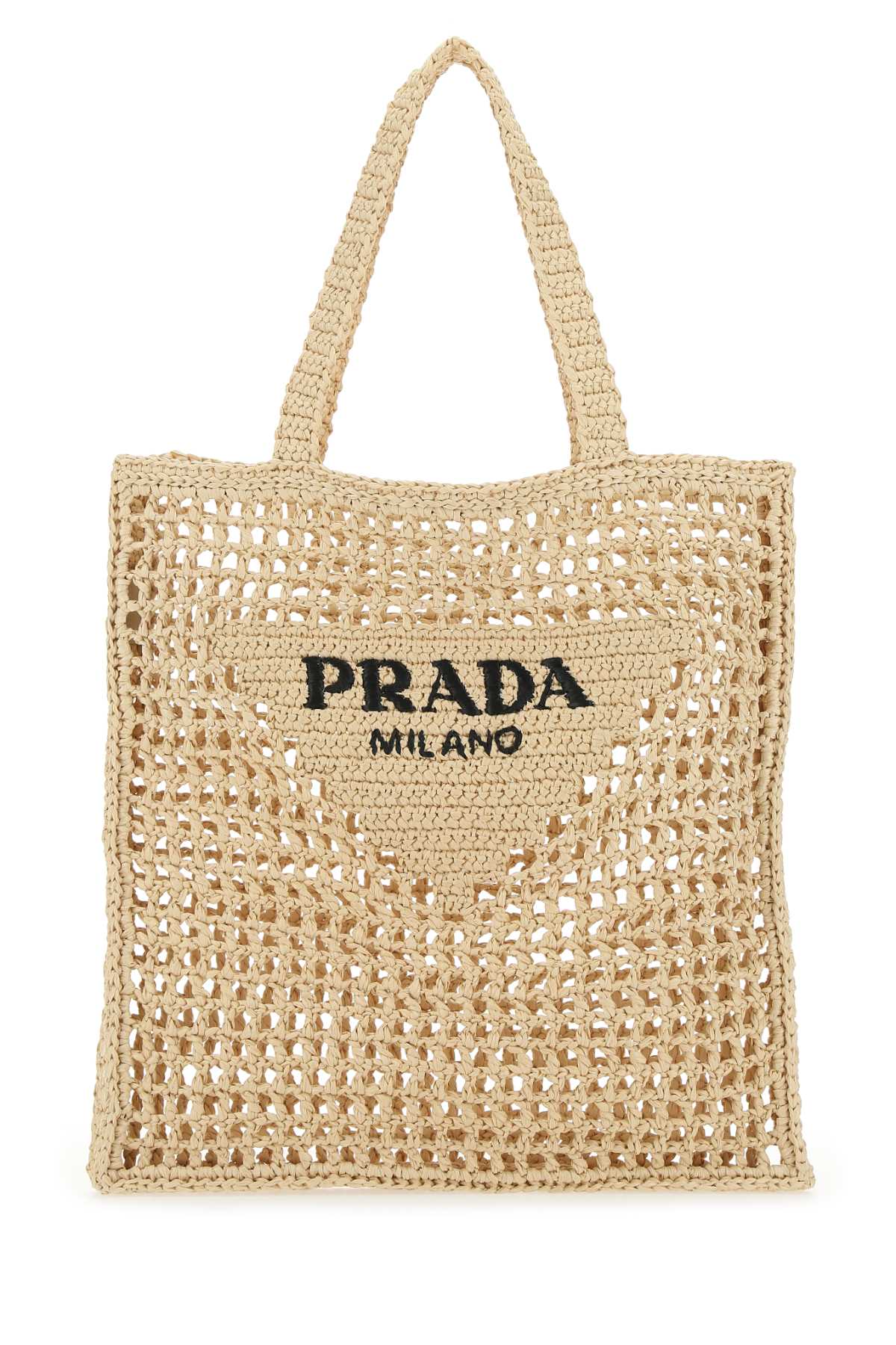 Prada Women Raffia Shopping Bag