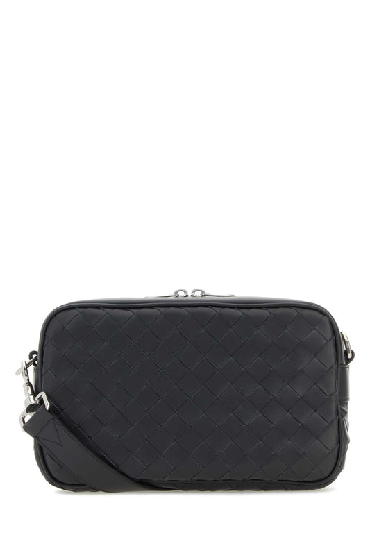 Bottega Veneta Men Slate Leather Crossbody Bag