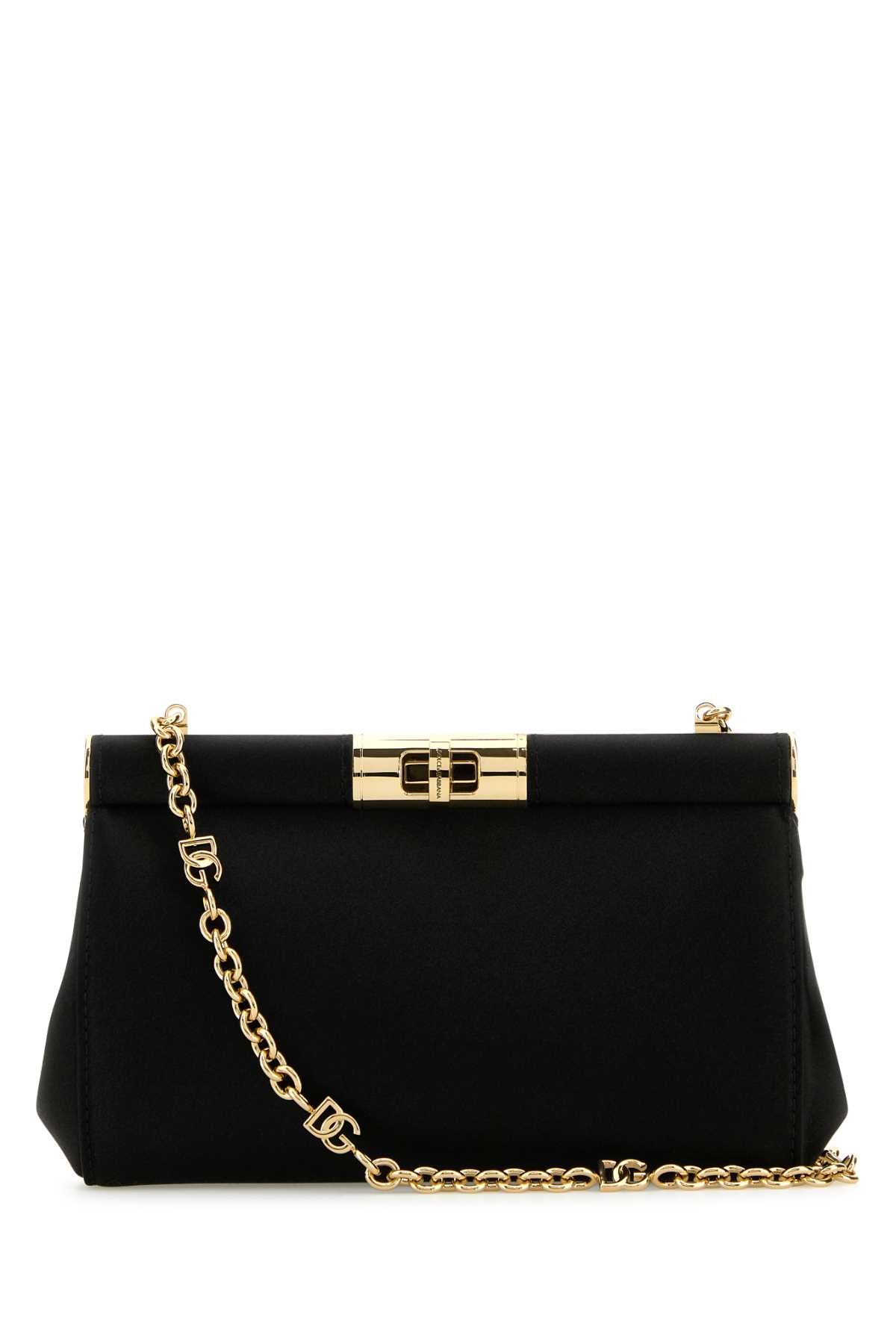 Dolce & Gabbana Women Black Satin Clutch