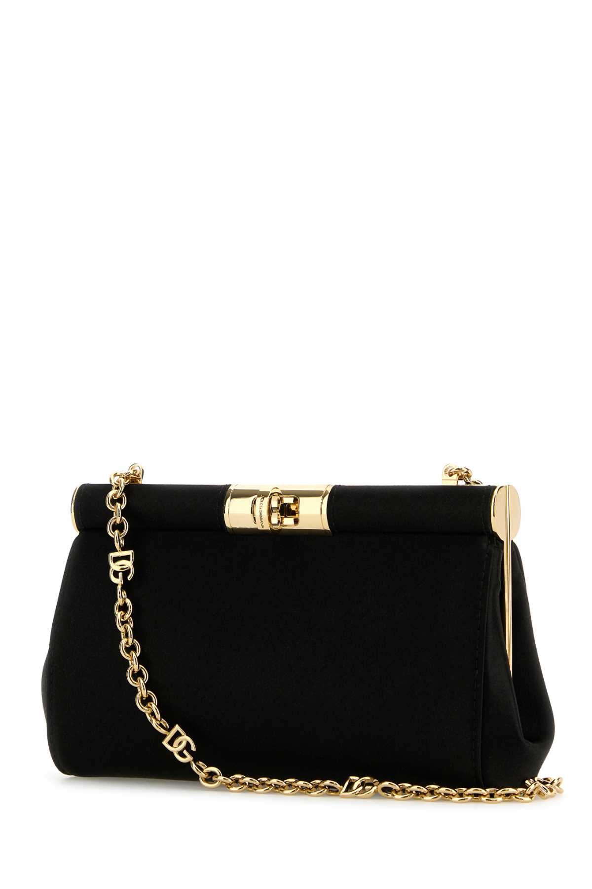 Dolce & Gabbana Women Black Satin Clutch