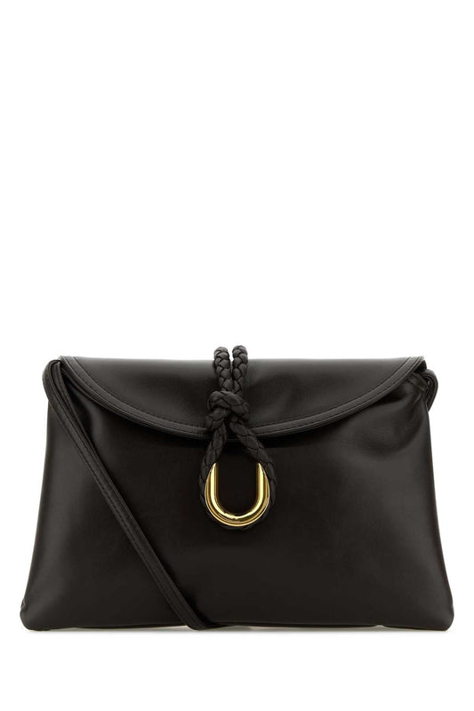 Bottega Veneta Women Dark Brown Leather Small Liberta Crossbody Bag