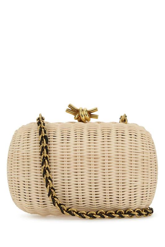 Bottega Veneta Women Raffia Knot Clutch