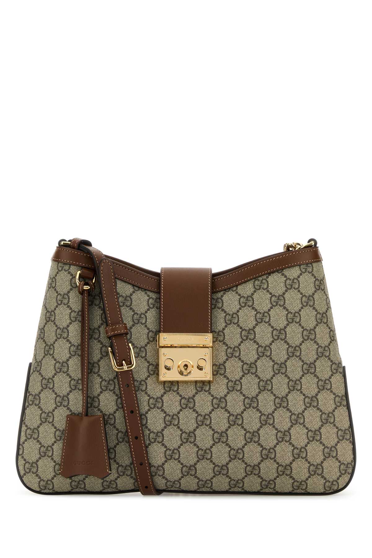 Gucci Women Gg Fabric Padlock Shoulder Bag