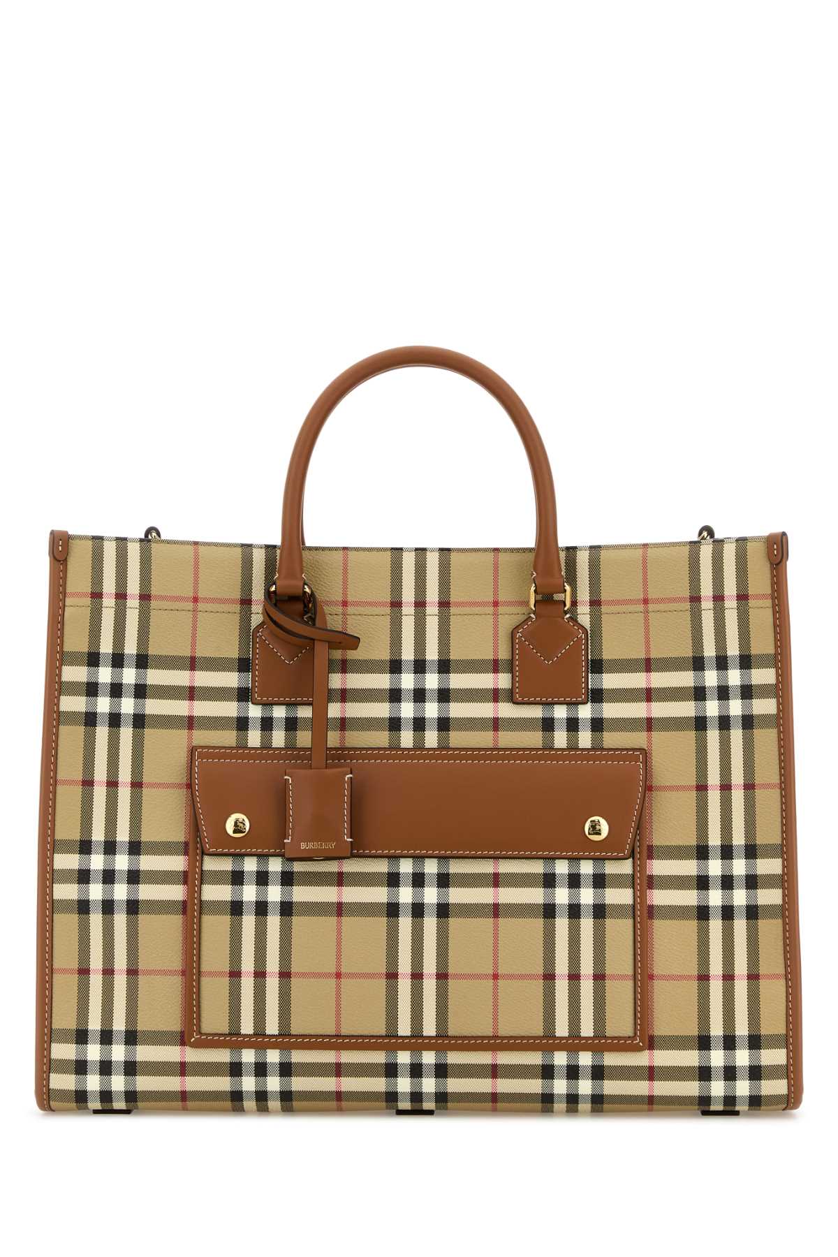 Burberry Women Printed Canvas Medium Freya Shopping Bag