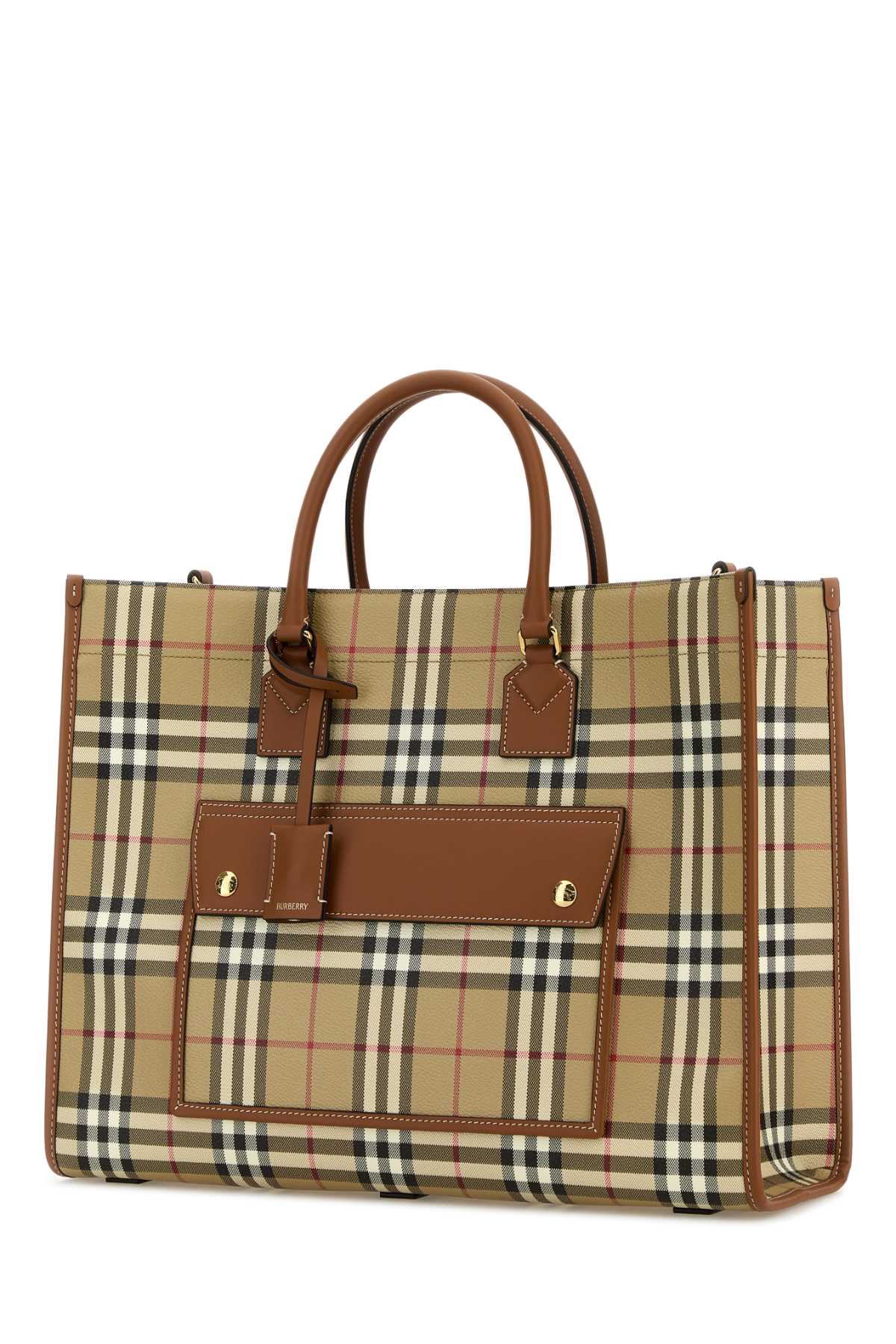 Burberry Women Printed Canvas Medium Freya Shopping Bag