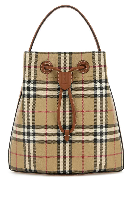 Burberry Women Printed Canvas Bucket Bag