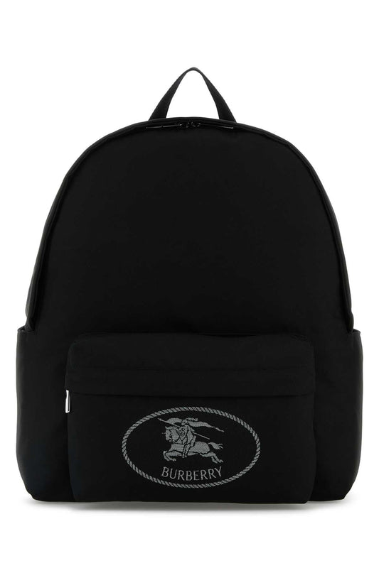 Burberry Men Black Canvas Backpack