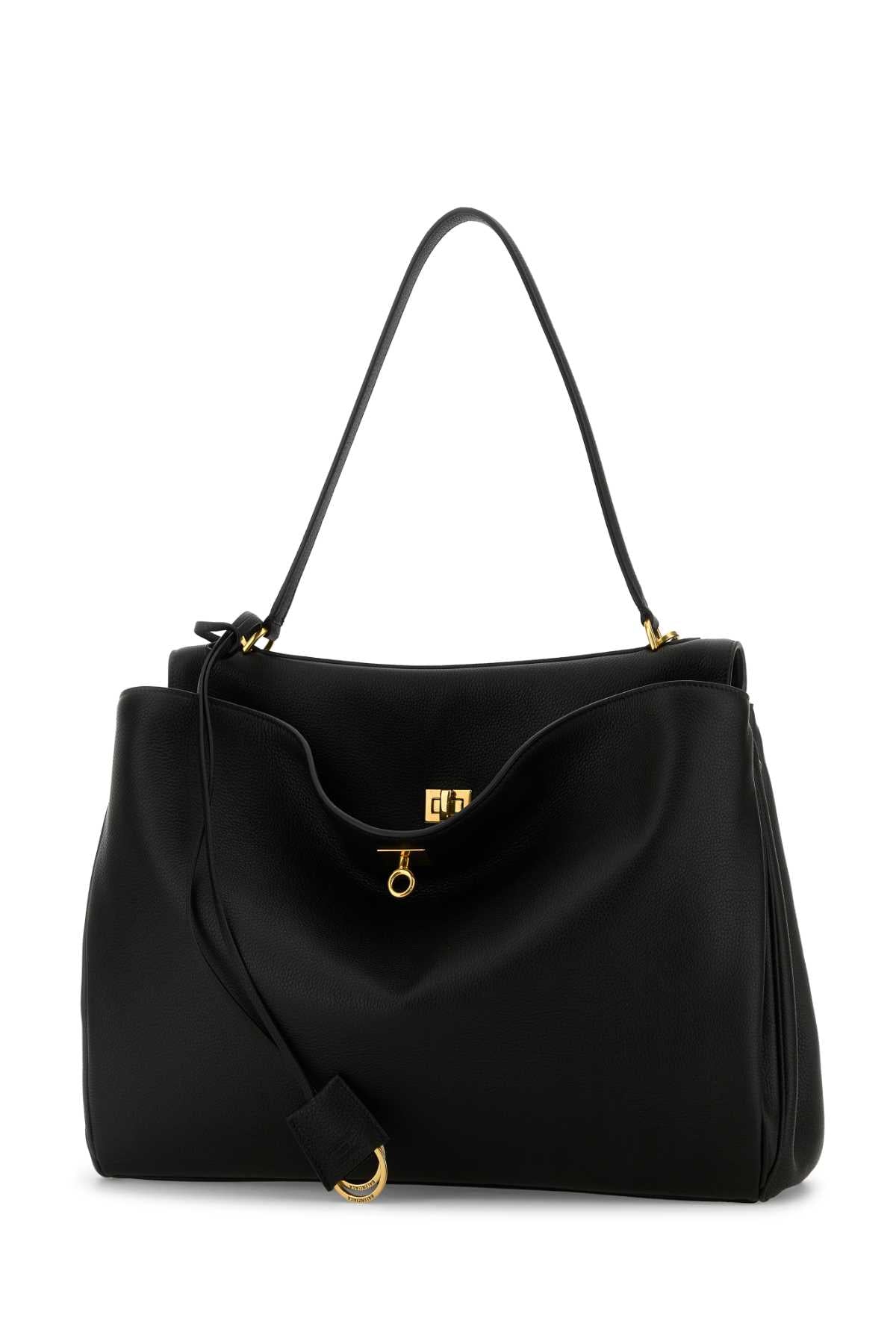 Balenciaga Women Black Leather Large Rodeo Handbag
