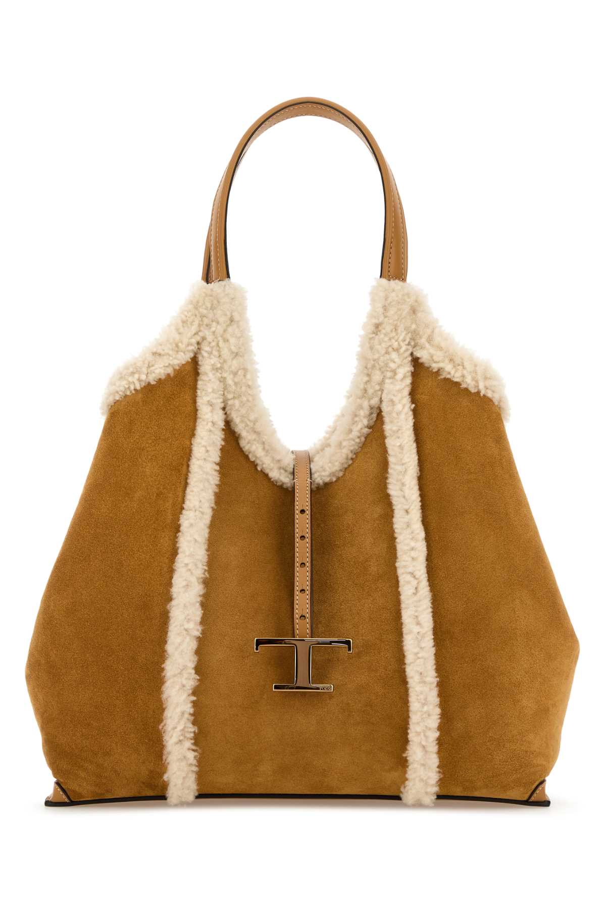 Tod's Women Ochre Suede Shopping Bag