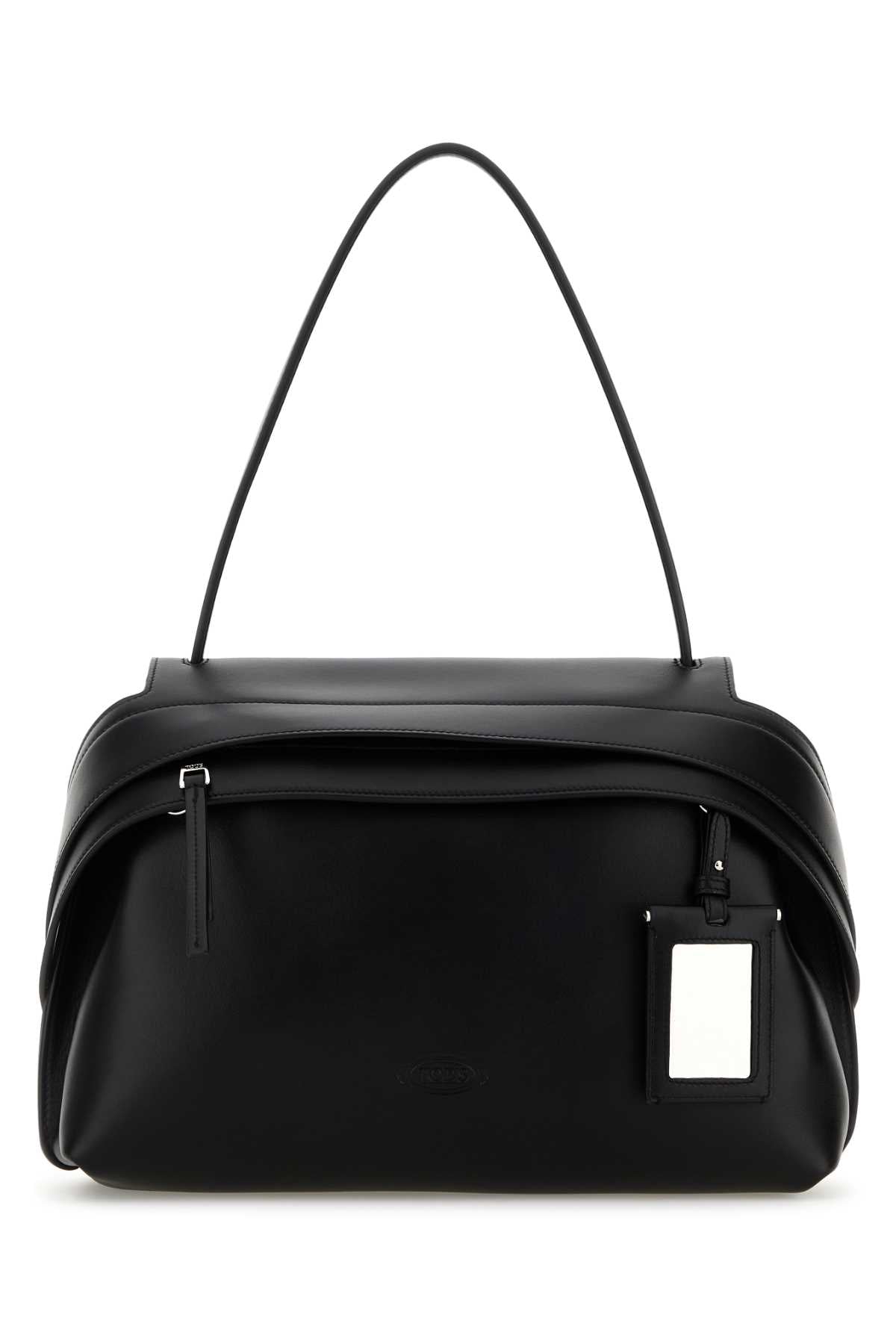 Tod's Women Black Eather Medium Tod S Wave Shoulder Bag