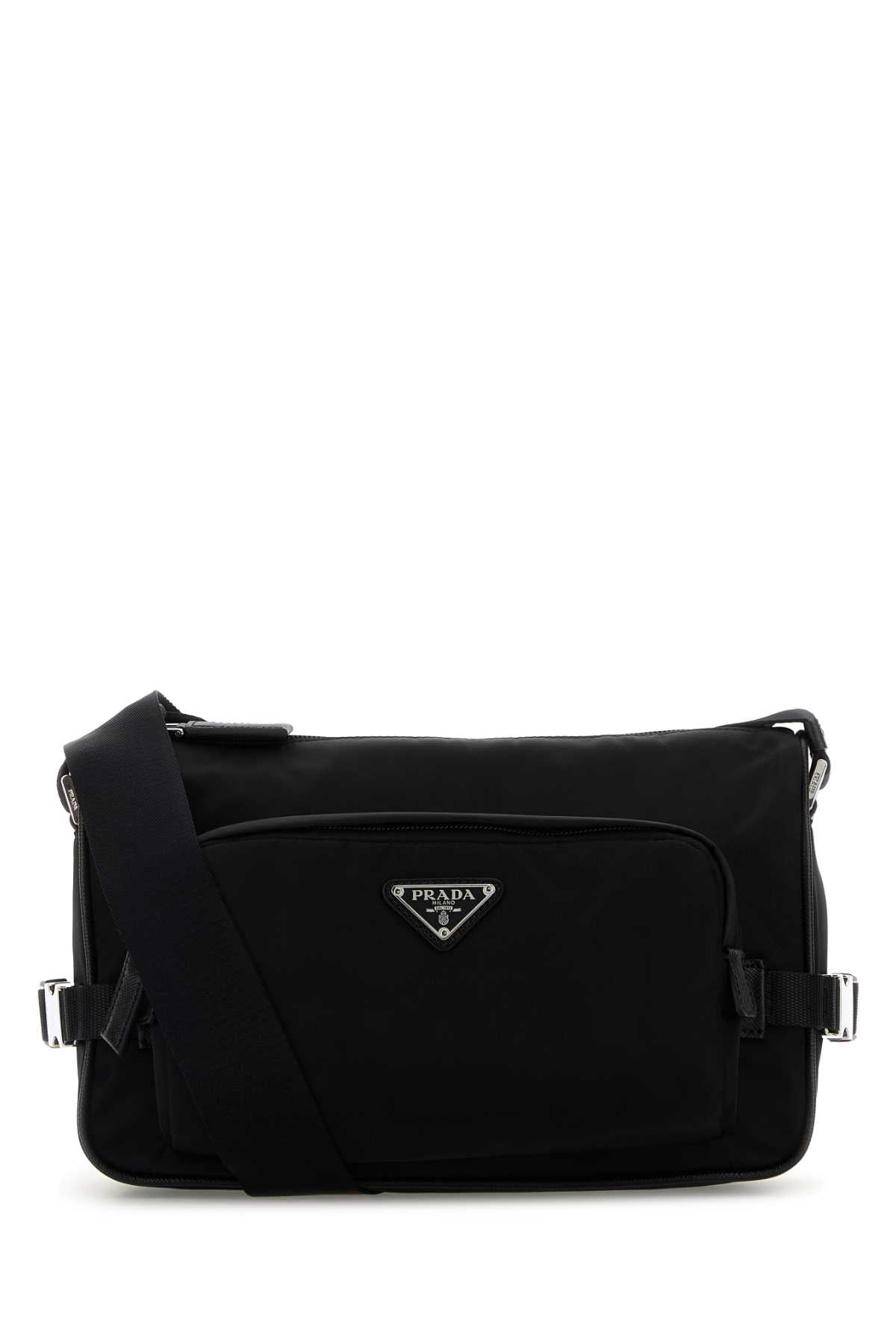 Prada Men Black Canvas Crossbody Bag