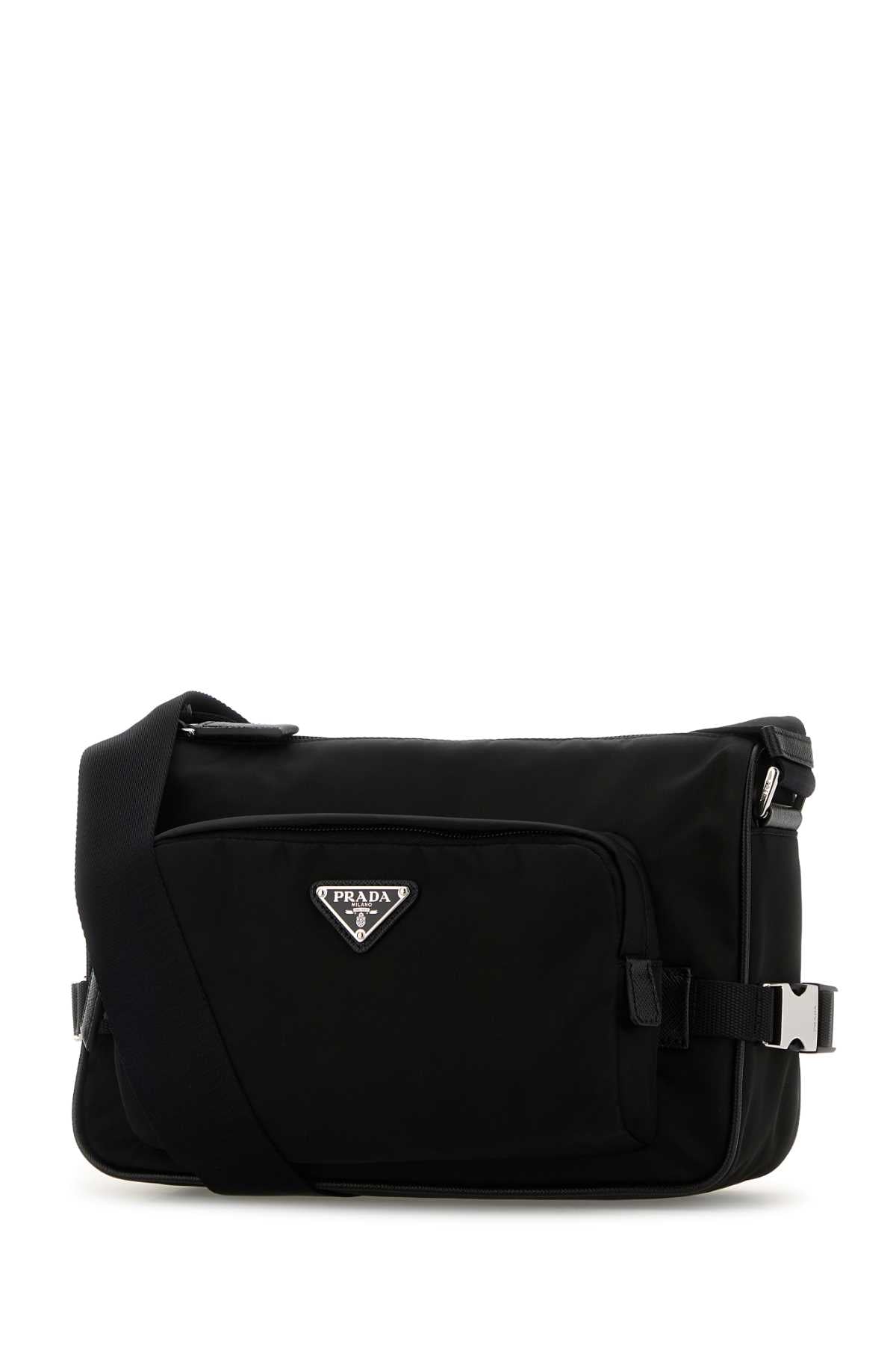 Prada Men Black Canvas Crossbody Bag
