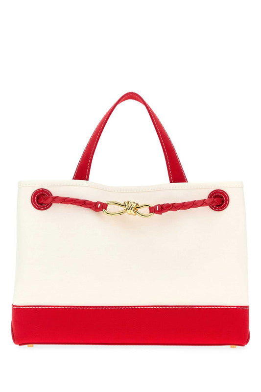 Bottega Veneta Women Two-Tone Canvas Andiamo Handbag