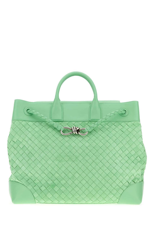Bottega Veneta Men Mint Green Large Andiamo Voyager Travel Bag
