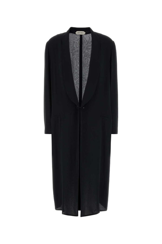 Alberta Ferretti Women Black Crepe Coat