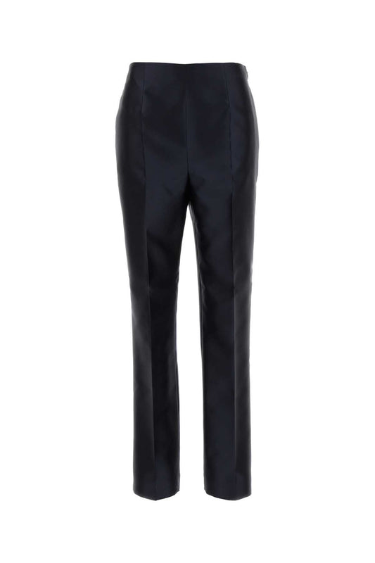 Alberta Ferretti Women Blue Georgette Pant