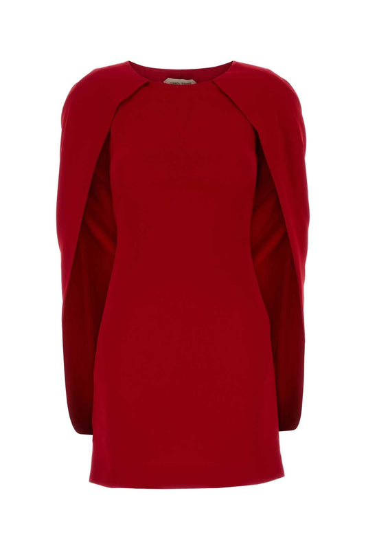 Alberta Ferretti Women Red Stretch Crepe Mini Dress