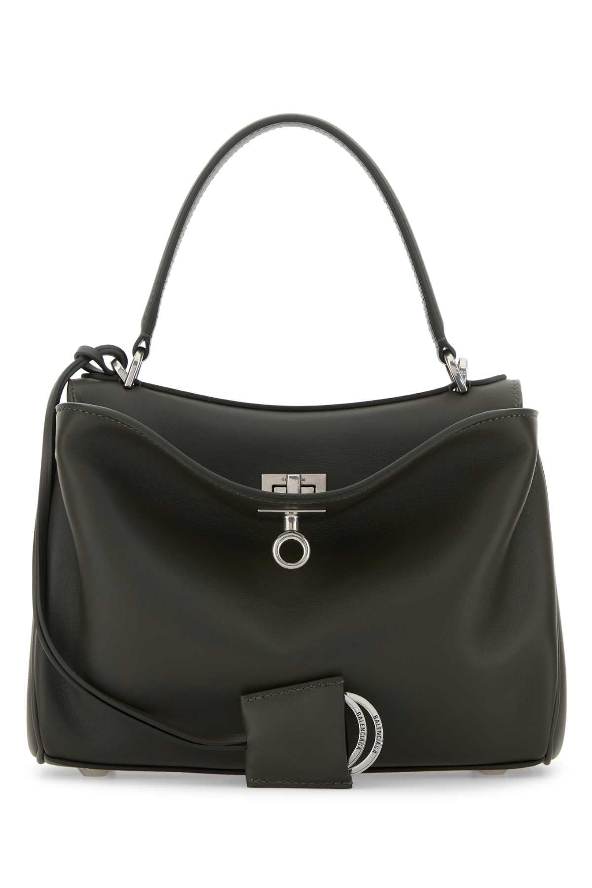Balenciaga Women Dark Green Leather Mini Rodeo Handbag