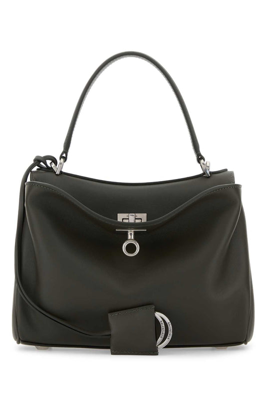Balenciaga Women Dark Green Leather Mini Rodeo Handbag