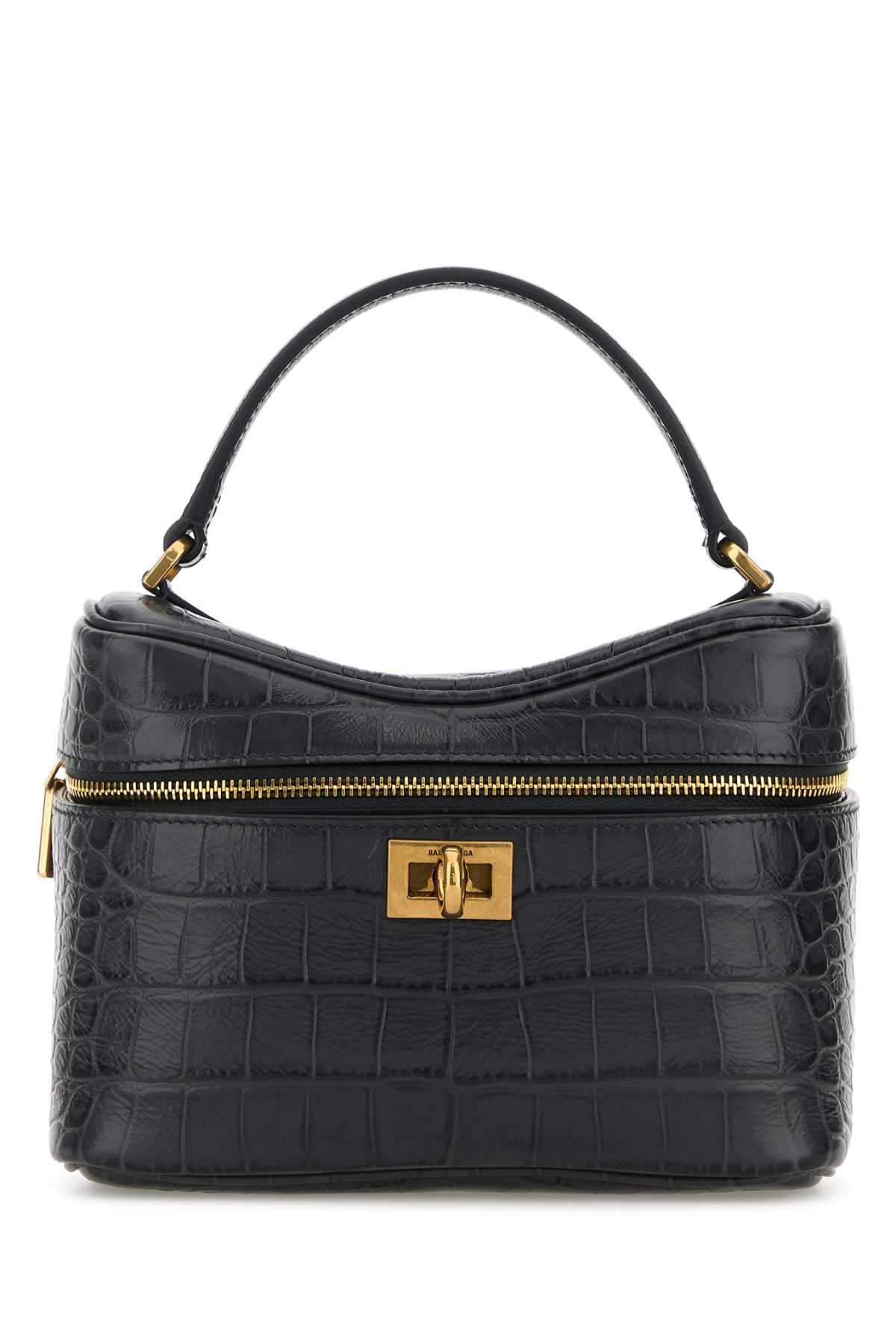 Balenciaga Women Denim Blue Leather Rodeo Handbag