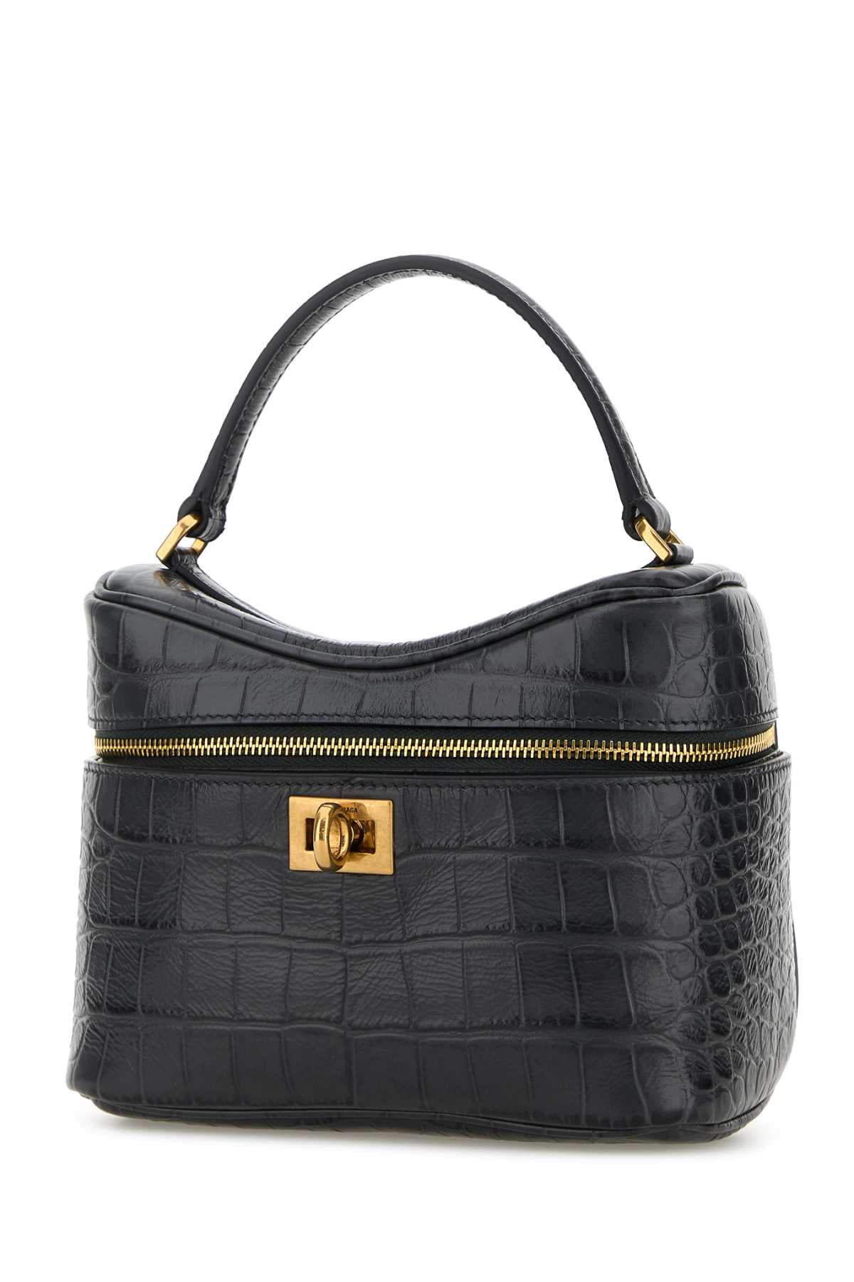 Balenciaga Women Denim Blue Leather Rodeo Handbag