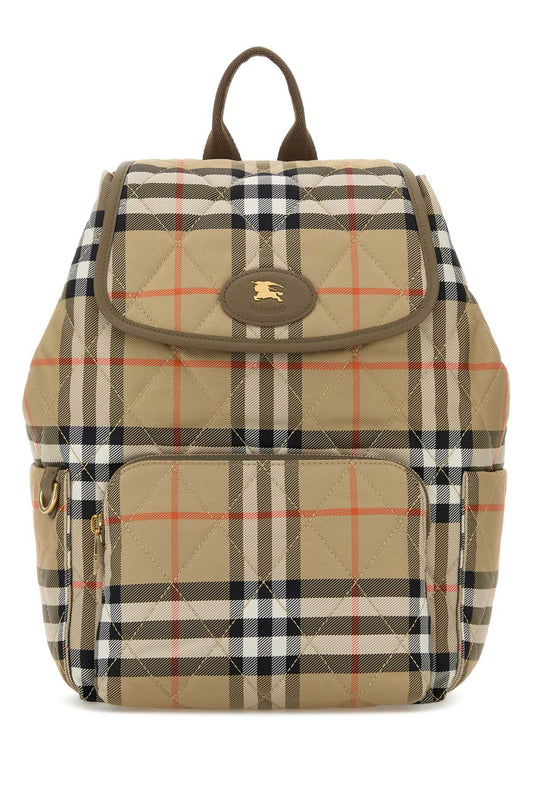 Burberry Women Embroidered Canvas Backpack