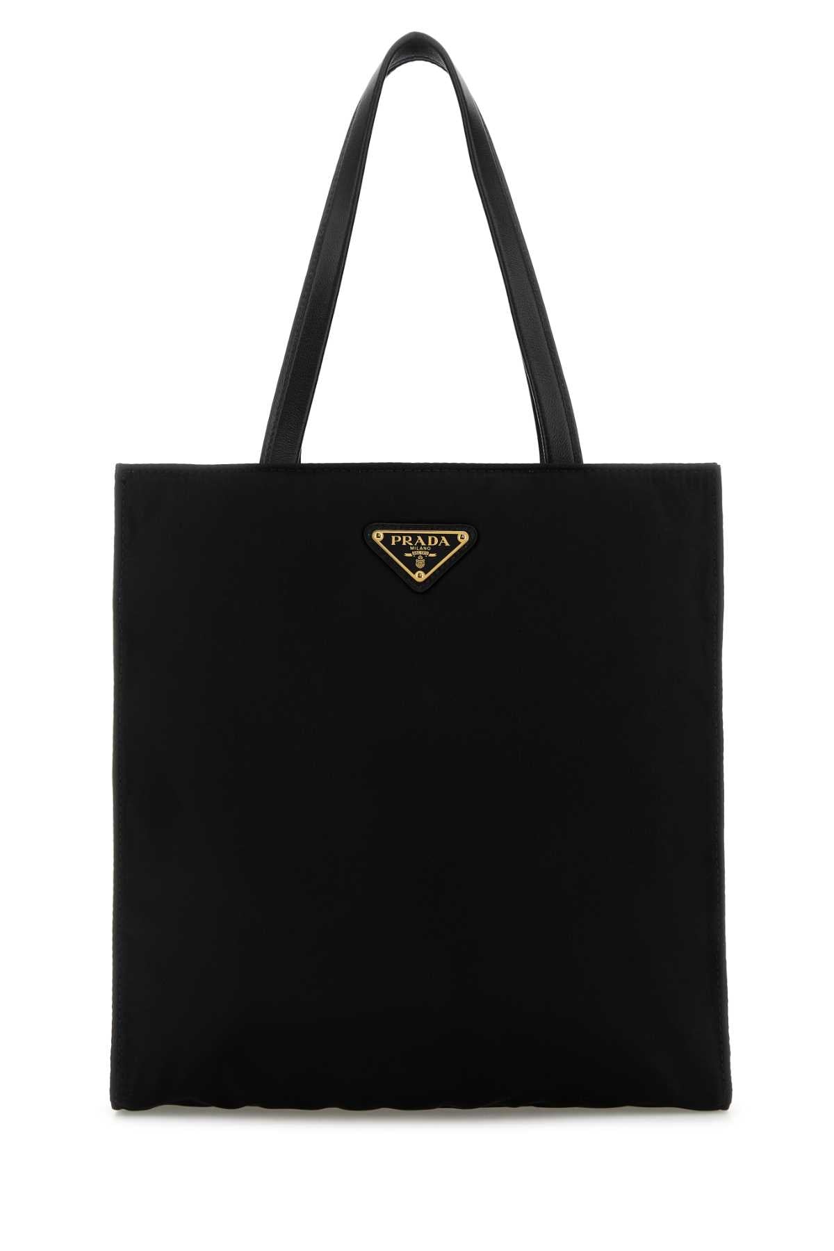 Prada Women Black Canvas Shopping Bag