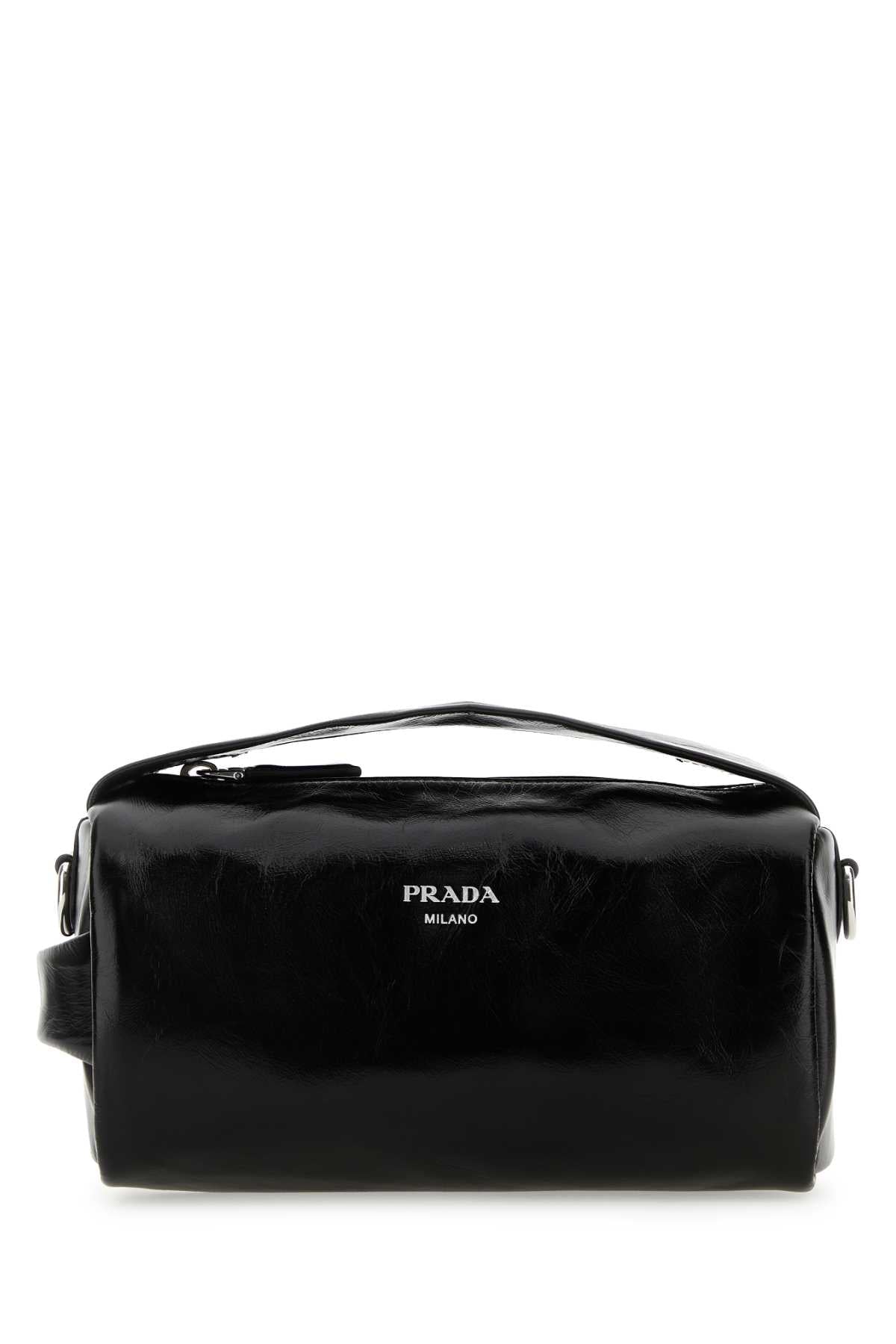 Prada Men Black Lather Handbag
