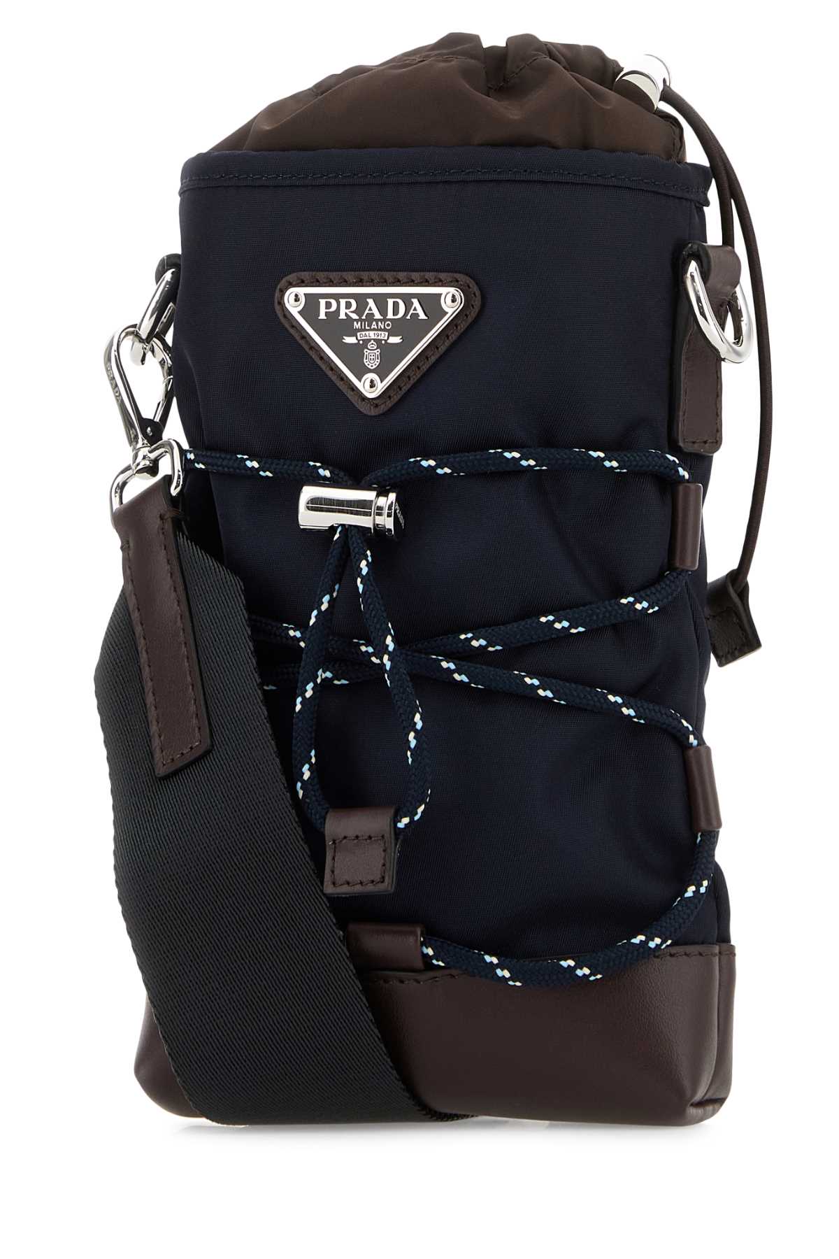 Prada Men Dark Blue Canvas Phone Case