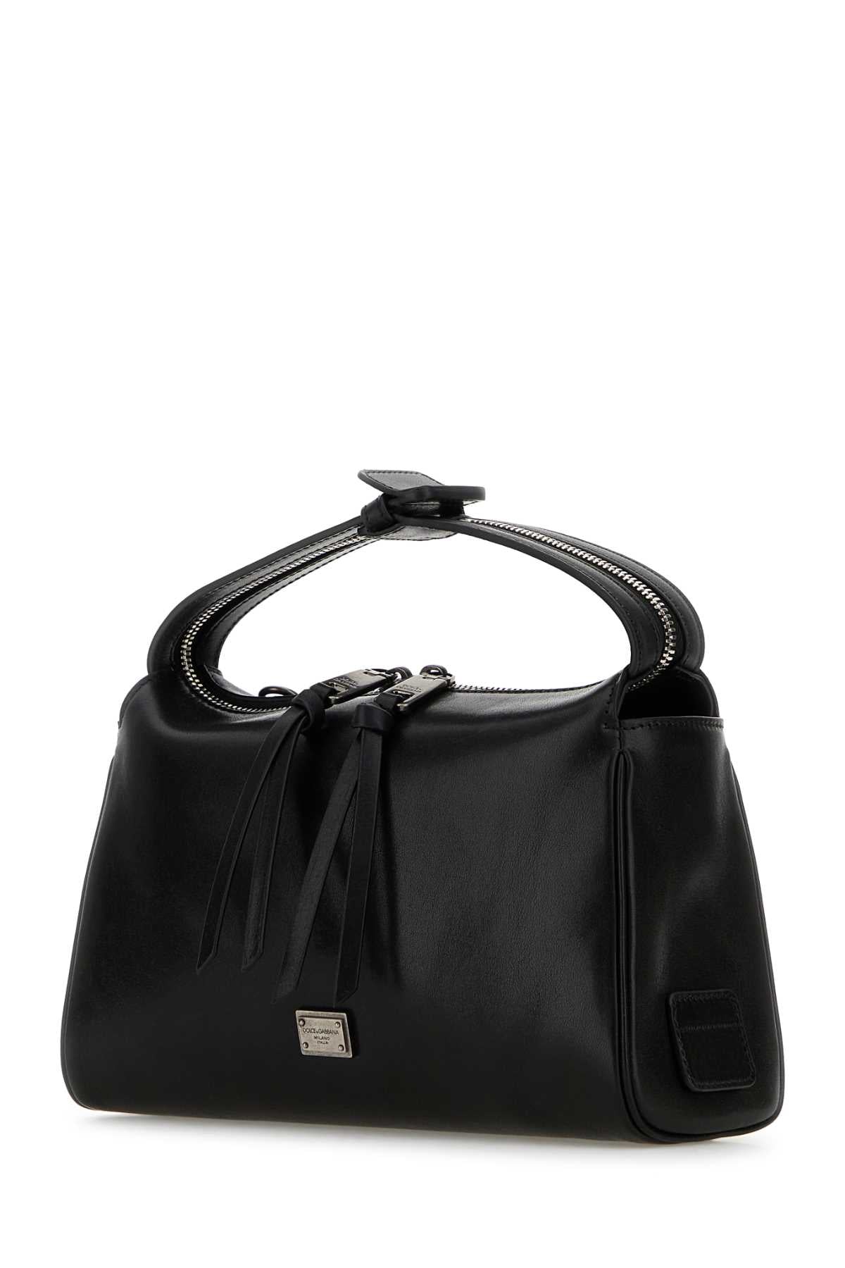 Dolce & Gabbana Men Black Leather Vittoria Handbag