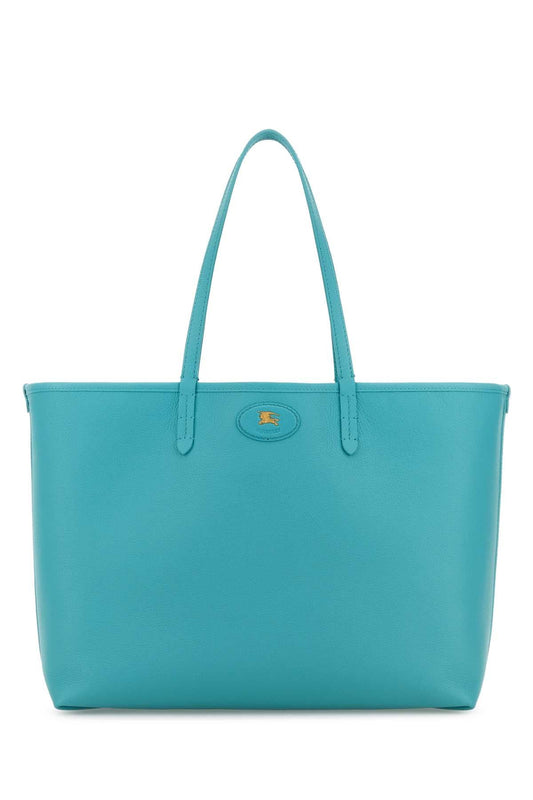 Burberry Women Turquoise Leather Reversibile Bag