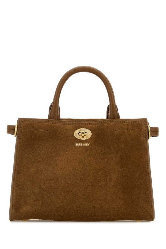 Burberry Women Brown Suede Mini Cotswolds Handbag
