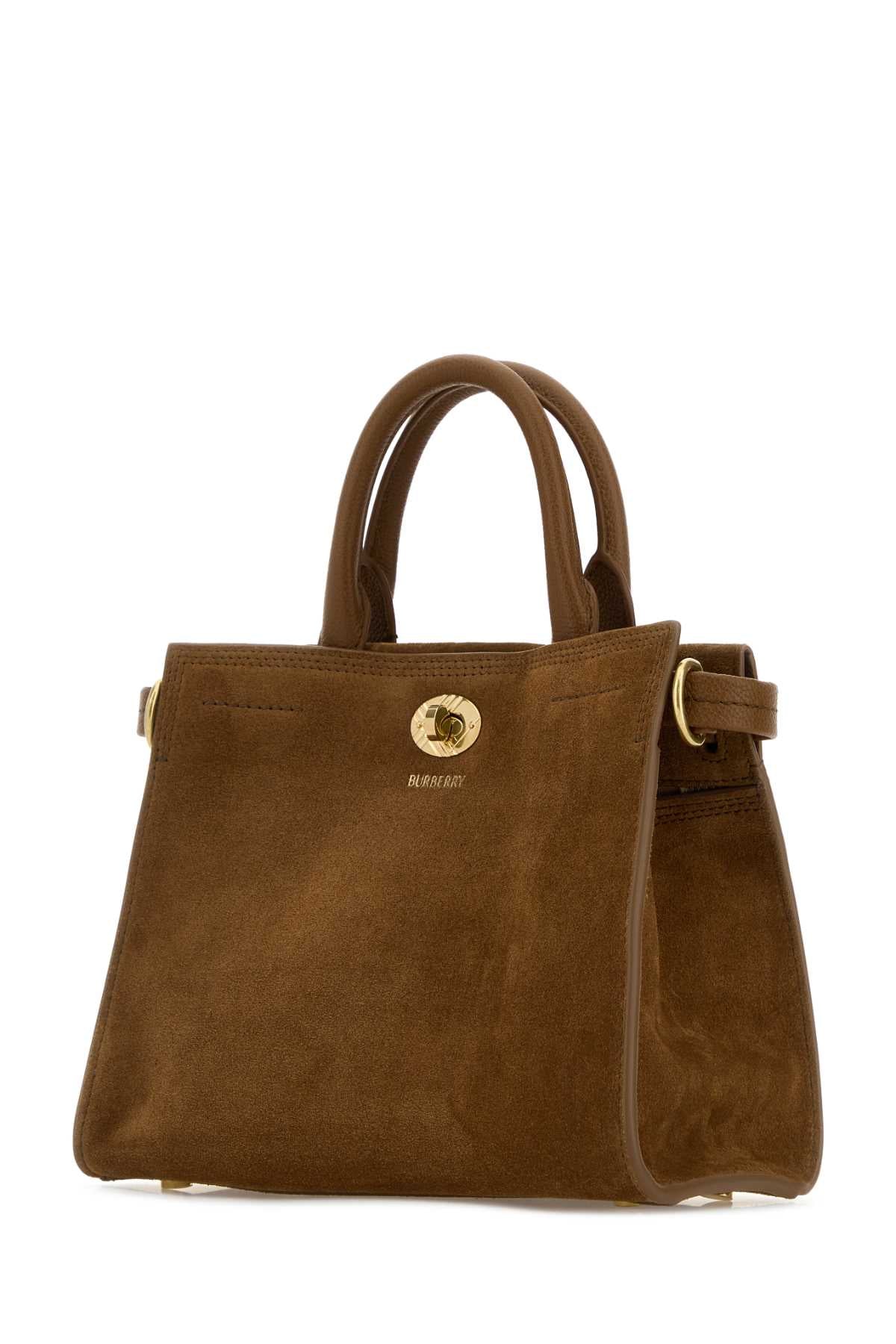 Burberry Women Brown Suede Mini Cotswolds Handbag
