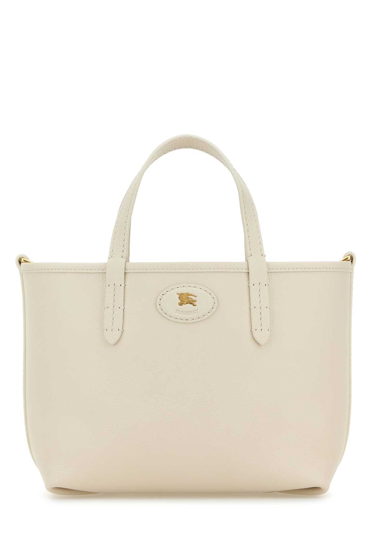 Burberry Women Ivory Mini Bloomsbury Reversible Handbag