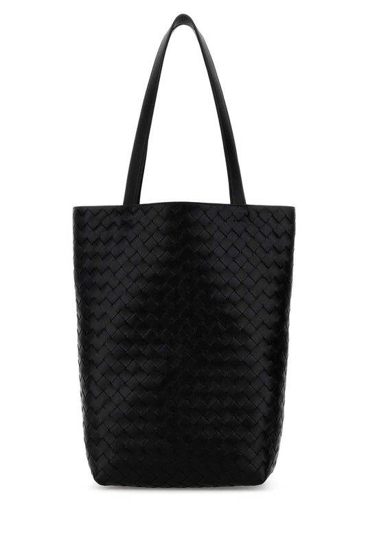 Bottega Veneta Men Black Leather Classic Shopping Bag