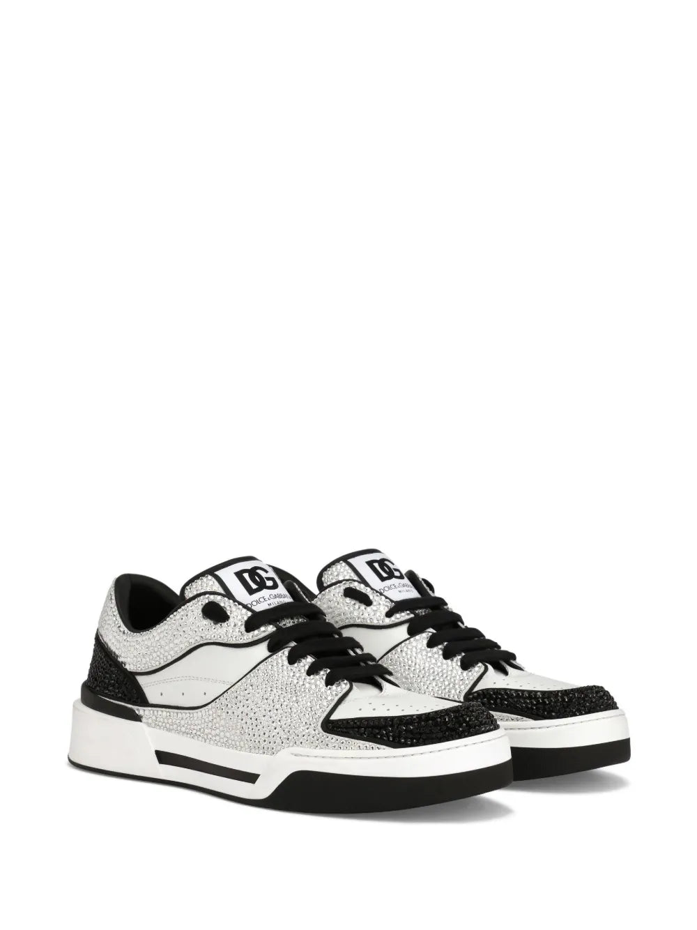 Dolce & Gabbana New Roma Rhinestone-Embellished Sneakers