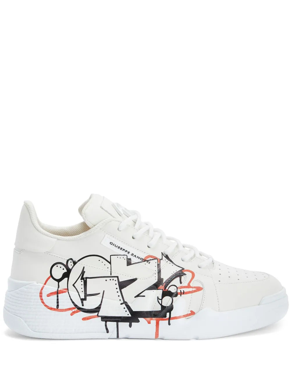 Giuseppe Zanotti Talon Graffiti-Print Low-Top Sneakers