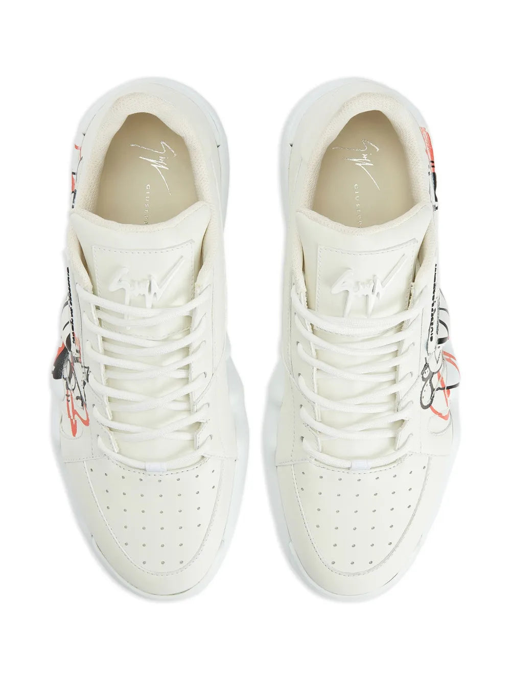 Giuseppe Zanotti Talon Graffiti-Print Low-Top Sneakers