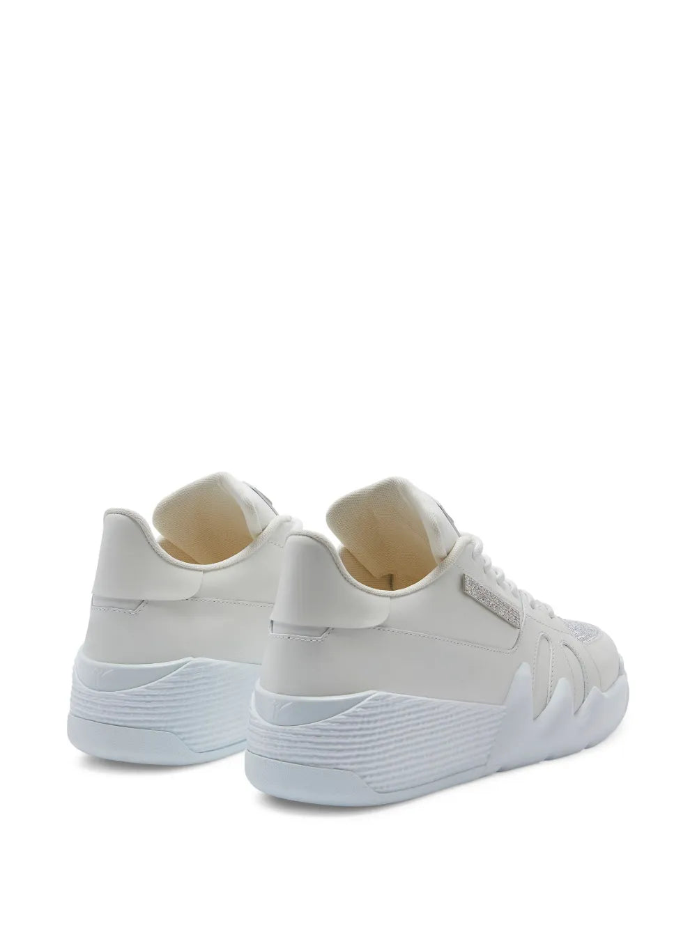 Giuseppe Zanotti Talon Rhinestone-Embellished Leather Sneakers
