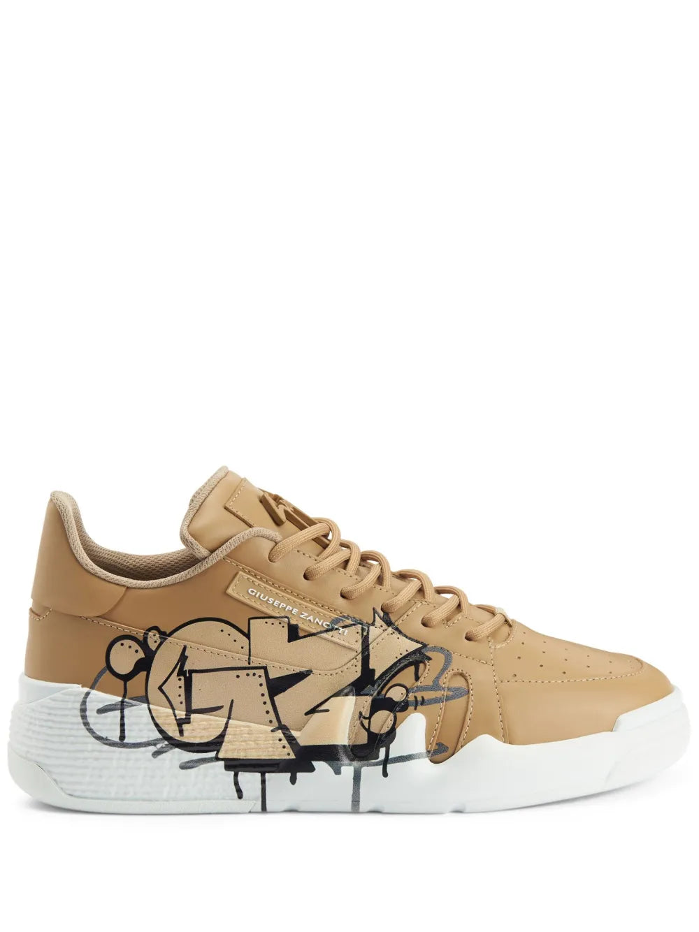 Giuseppe Zanotti Talon Graffiti-Print Low-Top Sneakers