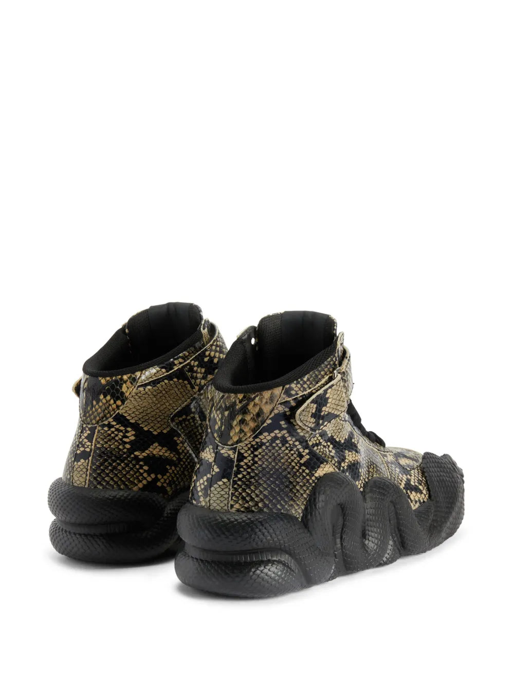 Giuseppe Zanotti Cobras Snake-Effect Leather Mid-Top Sneakers